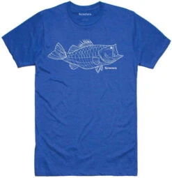 Simms Bass Line T-Shirt - Royal Heather - Medium