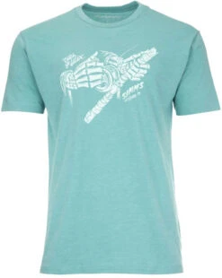 Simms Grim Reeler T-Shirt - Oil Blue Heather - Medium