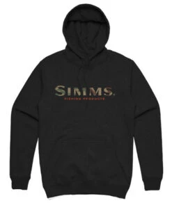 Simms Logo Hoody - Black