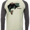 Simms Long Sleeve Tech Tee - Artist Series - Bass/Light Green - Medium