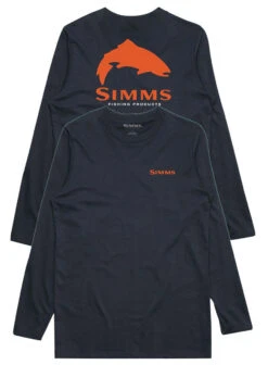 Simms Long Sleeve Tech Tees - Trout Logo