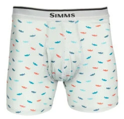 Simms Mens Boxer Briefs - Trout Critter Sterling - XL