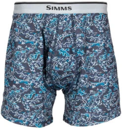 Simms Mens Boxers - Fish Grass - X-Large