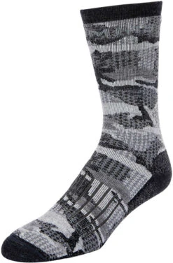 Simms Merino Midweight Hiker Sock - Hex Flo Camo Carbon - X-Large