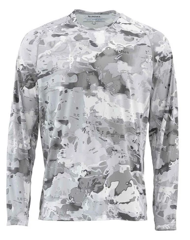 Simms Solarflex Long Sleeve Crewneck Print Cloud Camo Grey - 3XL 1 Simms Solarflex Long Sleeve Crewneck Print Cloud Camo Grey - 3XL
