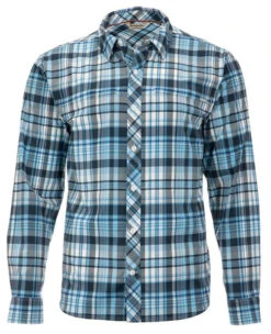 Simms Stone Cold Long Sleeve Shirt - Nightfall Madras Plaid - Medium