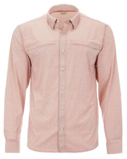 Simms Stone Cold Long Sleeve Shirt - Smoked Salmon Morada Plaid - X-Large