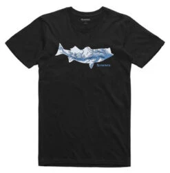 Simms Striper Bay Fill T-Shirt - Black - 2X-Large