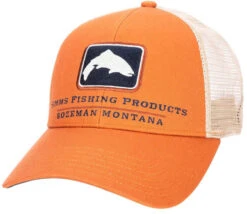Simms Trout Icon Trucker Hat - Simms Orange