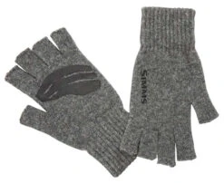 Simms Wool Half Finger Mitt - Steel